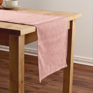 Rose Gold Faux Foil Short Table Runner