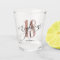 Rose Gold Faux Glitter 18th Birthday Shot Glass