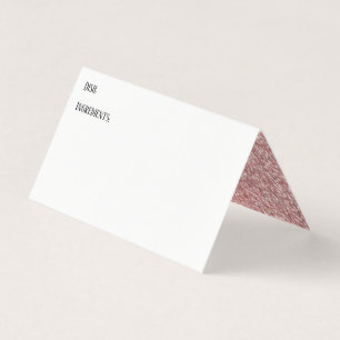 Rose Gold Faux Glitter Accent Recipe Tent Cards