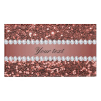 Rose Gold Faux Glitter and Diamonds Personalised