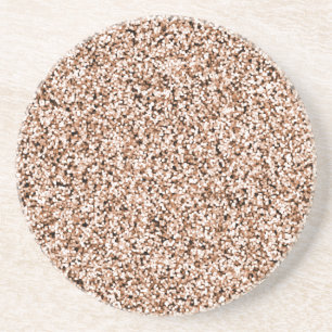 Rose Gold Faux Glitter Coaster