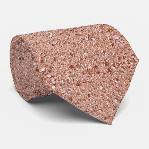 Rose Gold Faux Glitter + Silk   Luxury Gentleman's Tie