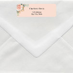 Rose gold floral greenery return address  return address label<br><div class="desc">A rose gold,  blush background. Decorated with a rose gold and blush pink rose,  floral and eucalyptus greenery and faux gold foliage.  Personalise and add your name and address. Black letters.</div>