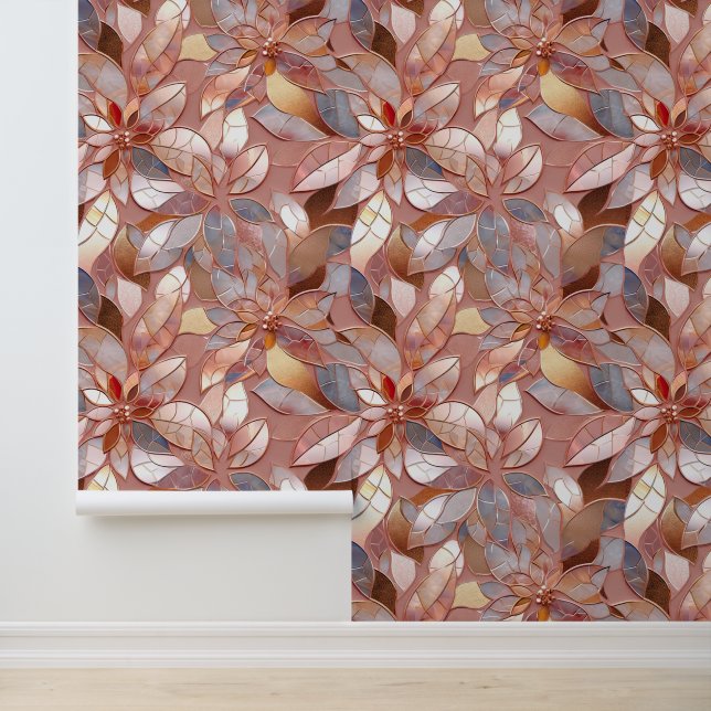 Rose Gold Floral Wallpaper (Application)