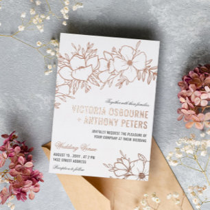 Rose Gold Flowers Floral Wedding