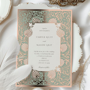 Rose Gold Foil and Sage Baroque Wedding