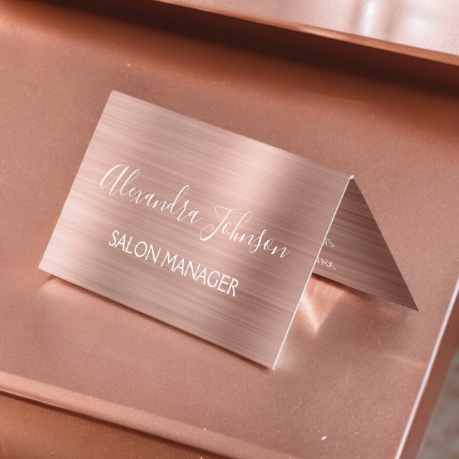 Rose Gold Foil | Blush Pink Foil Modern Business Card (Creator Uploaded)