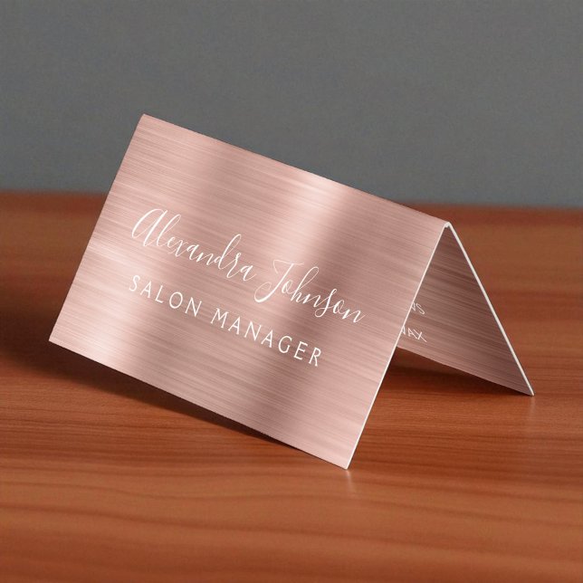 Rose Gold Foil | Blush Pink Foil Modern Business Card (Creator Uploaded)