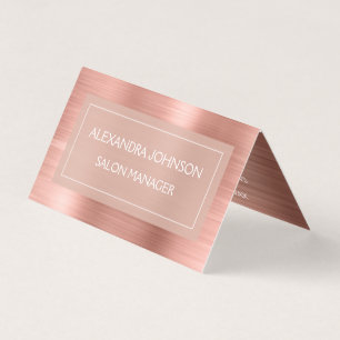 Rose Gold Foil Blush Pink Foil Modern Business Card