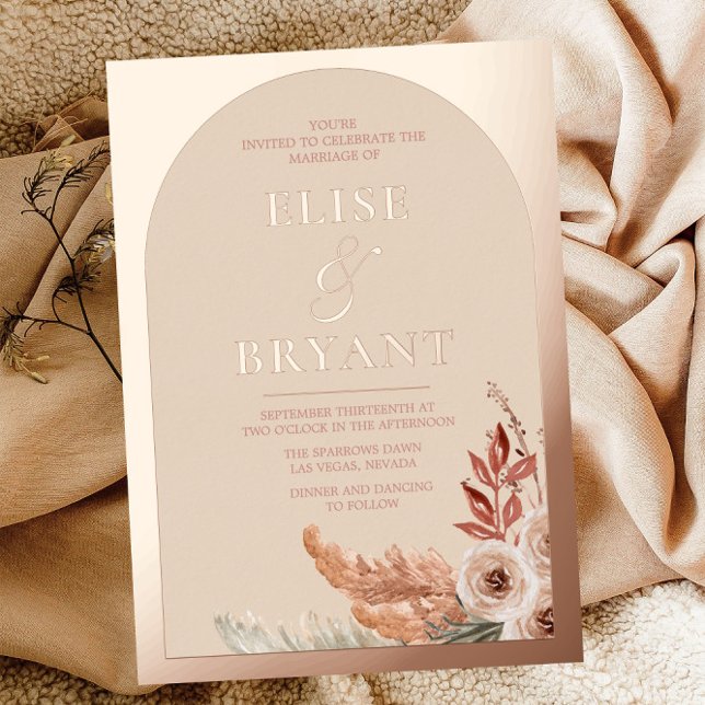 Rose Gold Foil Boho Floral Blush Wedding (Creator Uploaded)