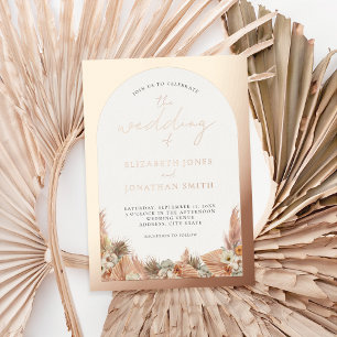 Rose Gold Foil Boho Floral Modern Wedding