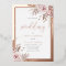 Rose Gold Foil Border Blush Dusty Rose Wedding
