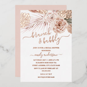 ROSE GOLD FOIL Brunch And Bubbly Bridal Shower