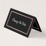 Rose Gold Foil Calendar Change The Date Card<br><div class="desc">Modern Rose Gold Foil Calendar Change The Date Cards by The Business Card Store.</div>