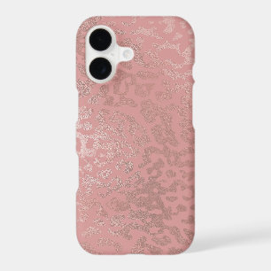 Rose Gold Foil Cheetah Animal Pattern