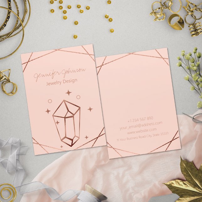 Rose Gold Foil Earring Holder Display Card (Creator Uploaded)
