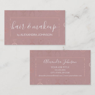 Rose Gold Foil Geometric Modern Patterns Business Card