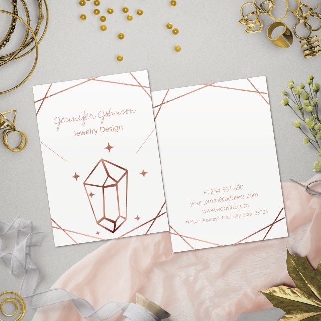 Rose Gold Foil Geometric Necklace Display Card (Creator Uploaded)