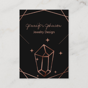 Rose Gold Foil Geometric Necklace Display Card