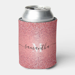 Rose Gold Foil Glitter Can Cooler