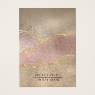 Rose Gold Foil Glitter Earring Jewellery Display