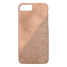 Rose Gold Foil Glitter Modern iPhone 7 Case