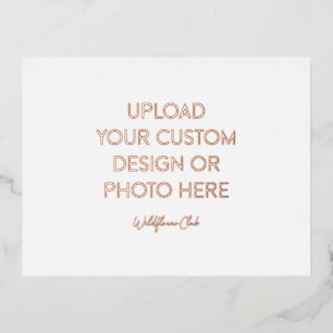 Rose Gold Foil Landscape Postcard