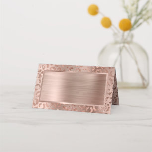 Rose Gold Foil Leopard Glam Place Card