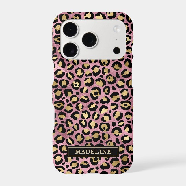 Rose Gold Foil Leopard Print Monogrammed (Back)