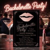 Rose Gold Foil Lips Bachelorette Party