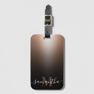 Rose Gold Foil Luggage Tag