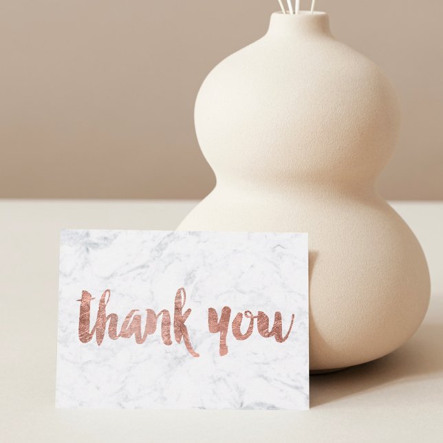 Rose gold foil marble custom thank you wedding (Creator Uploaded)