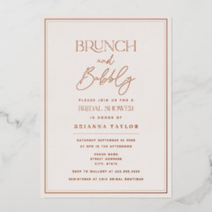 Rose Gold Foil Minimalist Elegant Bridal Shower