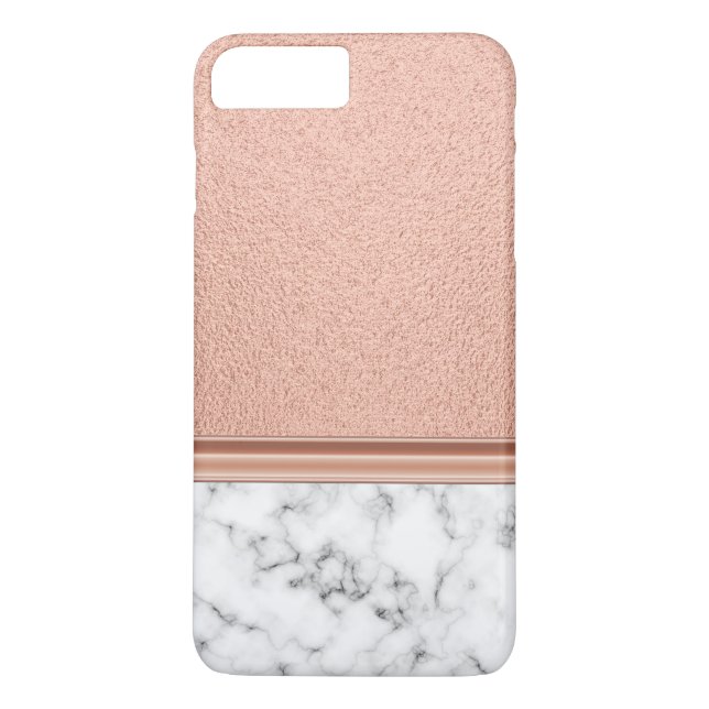 Rose Gold Foil on Marble Case-Mate iPhone Case (Back)
