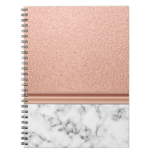 Rose Gold Foil on Marble Notebook