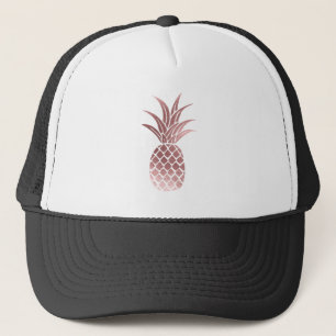 Rose Gold Foil Pineapple Trucker Hat