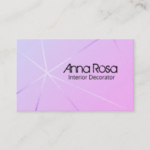 *~* Rose Gold Foil Pink Blue Modern Geometric Business Card