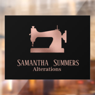 Rose Gold Foil Sewing Machine Alterations Tailor