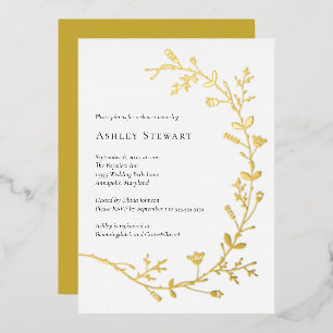 Rose Gold Foil Vine Scroll Bridal Shower