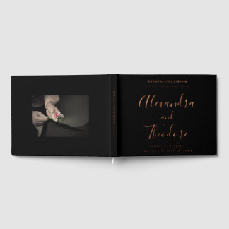 Rose Gold Foil Wedding Guestbook Personalised