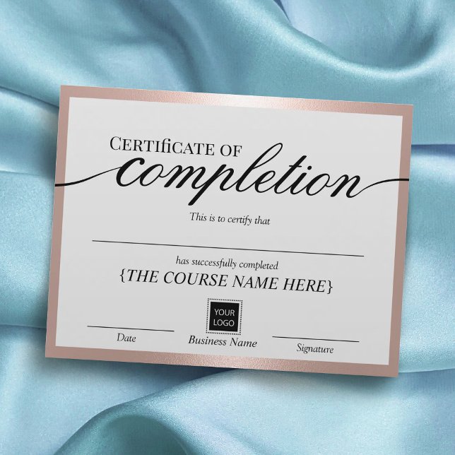 Rose Gold Frame Certificate of Completion Award (Creator Uploaded)