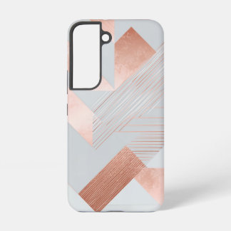 Rose Gold Geometric Abstract Pattern Samsung Galaxy Case