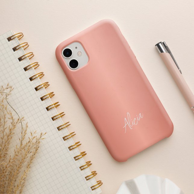 Rose gold girly signature name personalised Case-Mate iPhone case (Creator Uploaded)