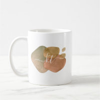 Rose Gold Glitter Abstract Shapes Monogram