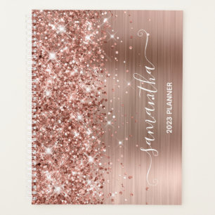 Rose Gold Glitter and Foil Girly Signature Planner