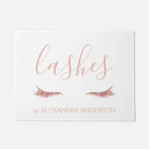 Rose Gold Glitter and Sparkle Eyelash Extension Doormat