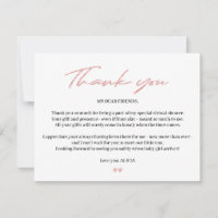 Rose gold glitter baby virtual shower thank you