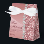 Rose Gold Glitter Bat Mitzvah Favour Box<br><div class="desc">This fantastic rose gold glitter and diamond sided Bat Mitzvah thank you favour box would be perfect for your event. It would be great for a candy station, on a thank you gift table, or at each place setting with a favour. Be sure you order enough for all your guests....</div>