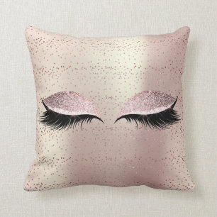 Rose Gold Glitter Black Blush Makeup Lashes Cushion