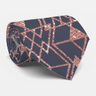 Rose Gold Glitter Blue Triangle Tribal Geometric